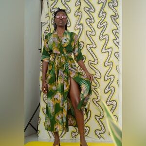 Osei-Duro Letsa Wrap Dress in Waters